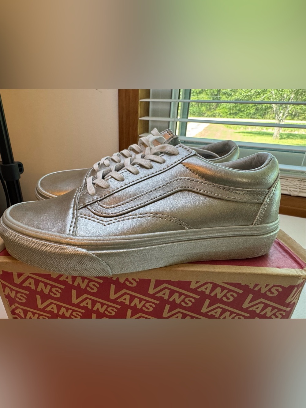 Vans Old Skool Metallic Sidewall Silver